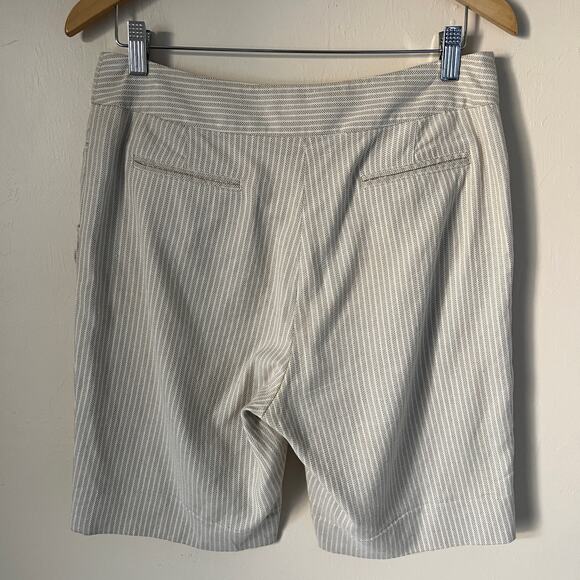 Etcetera Pinstripe Shorts Gold Buttons Size 8 - Picture 2 of 6